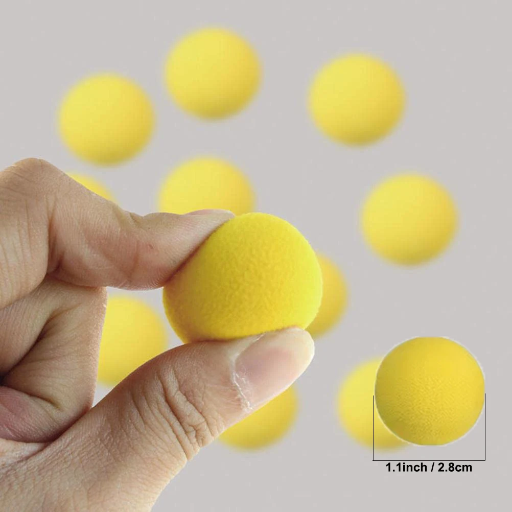 100 Pieces Game Refill Balls, 1.1 inch / 2.8 cm EVA Soft Foam Balls, Foam Ball Bullets for Gun Toy