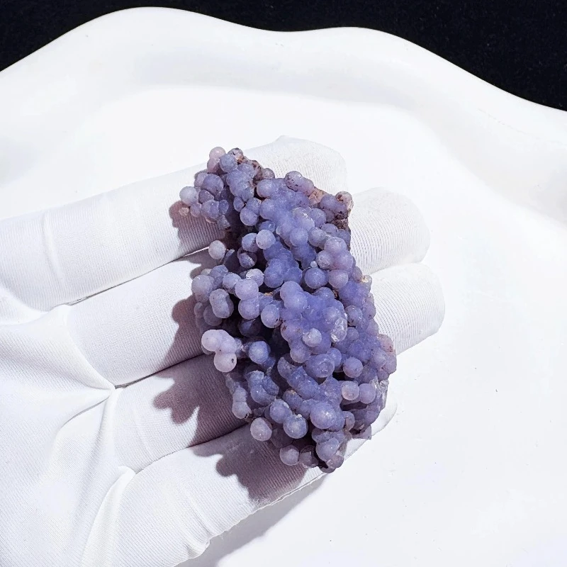 1pc Grape Agate Cluster - Boho Style Natural Prehnite Crystal Raws Stone, for Home Decor, DIY Jewelry Making, Ideal for Birthday