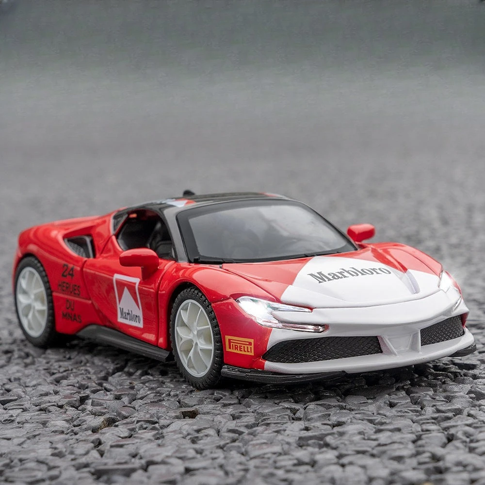 

1:32 Method SF 900,000 Road Protection Alloy Car Model Simulation Sports Car Ornament Children's Toys Gift Wholesale