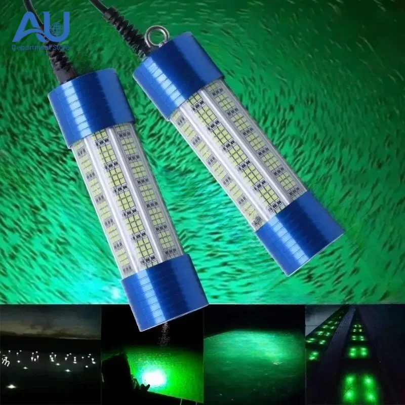 Underwater Fishing Light DC12V 150W 300W Green White Submersible High Power LED Lure Bait and Finder Lamp Attractant