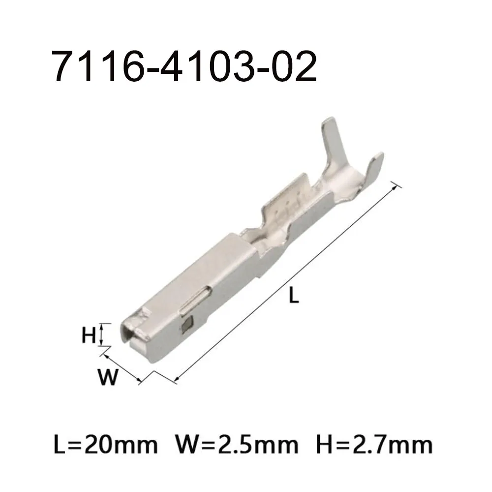 

1000PCS 7116-4103-02 Terminal connector brass pin Waterproof harness terminal cable socket