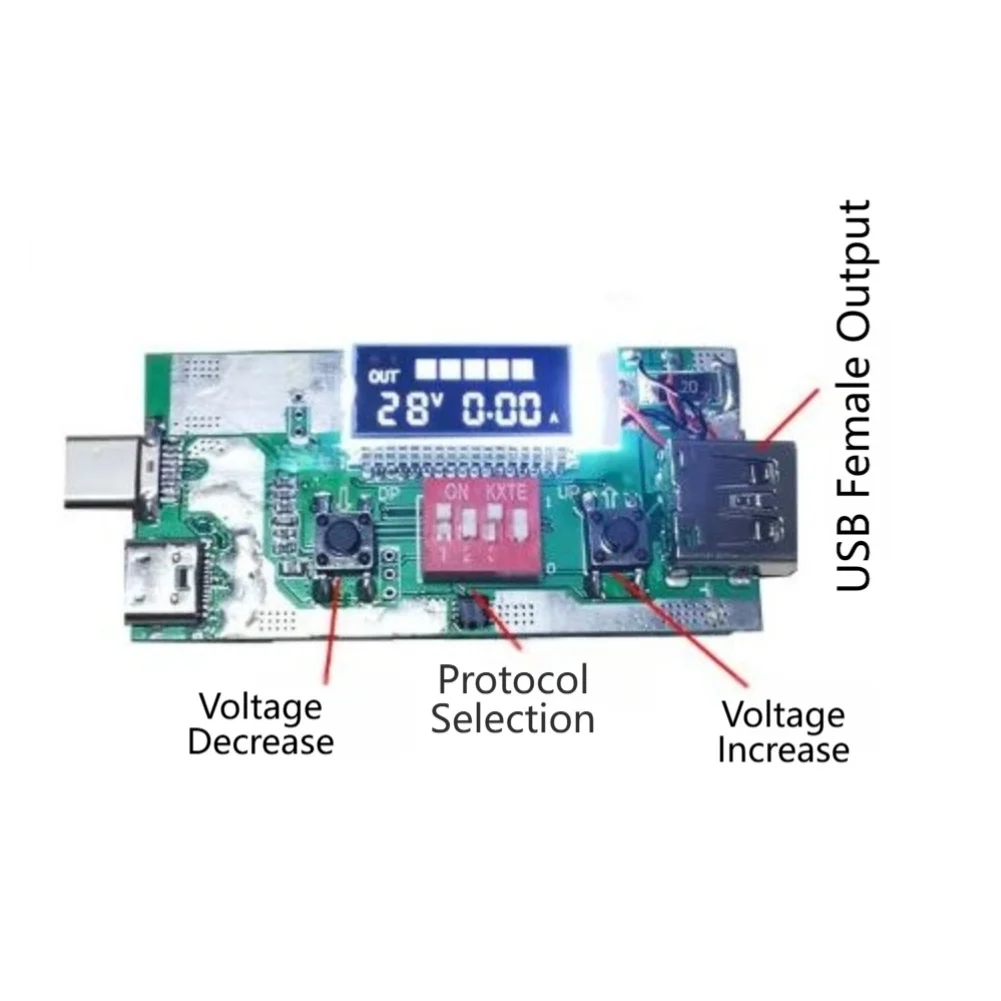 28V For PD3.1 For QC3.0 Fast Charging Protocol Tester with Display for Power Supply Testing and Aging Analysis
