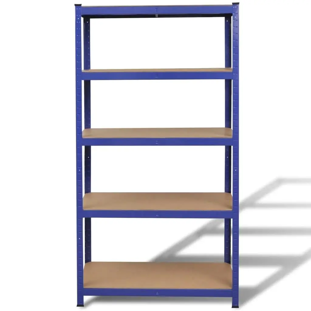 Blue Garage Storage Shelf Organizer - Durable Multi-Tier Rack for Efficient Space Management