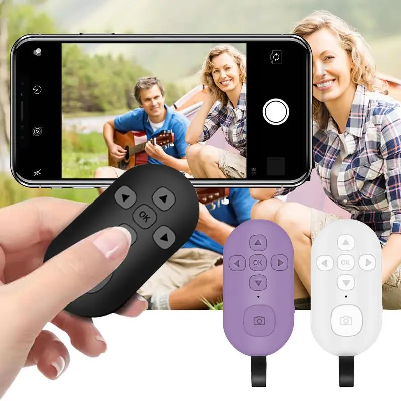 Wireless Bluetooth5.0 Remote Shutter Controller Button Self-timer Camera Stick Shutter Release Phone Page Turning Controller