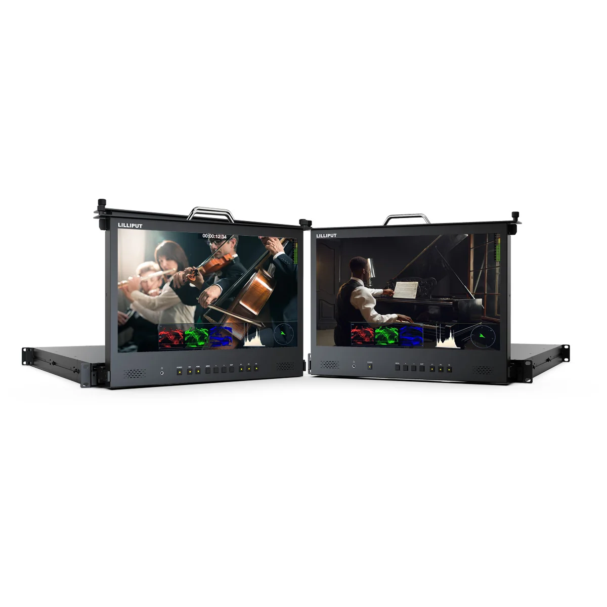 Lilliput RM1731s 17.3 Inch 3G SDI 1RU Pull-out Rack Mount LCD Monitor for Broadcast & Live Streaming