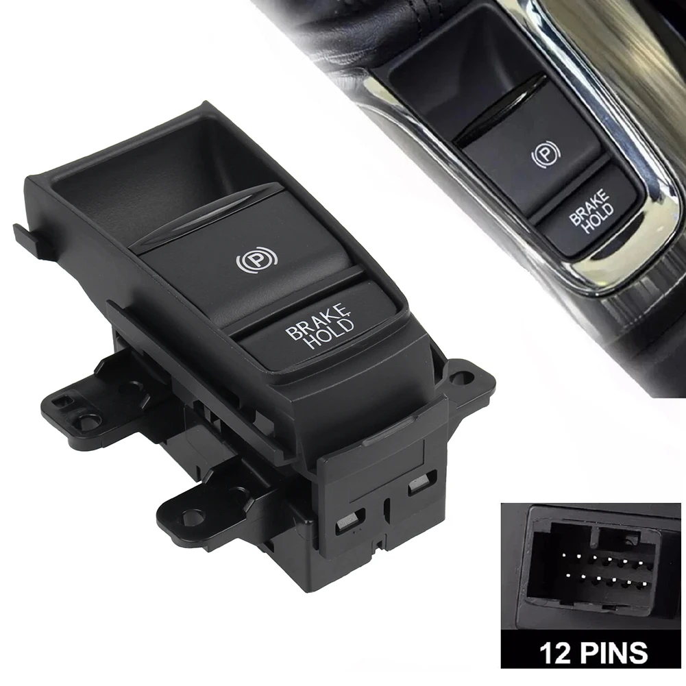 Black Electronic Hand Brake Switch Easy Installation Process High Reliability Performance For Honda 2016-2020 Black