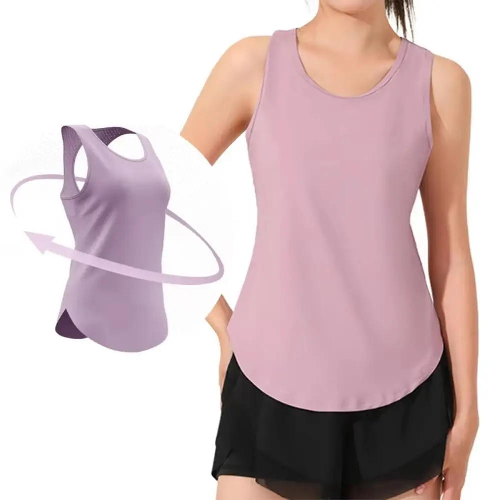 

Mesh Back Yoga Mesh Back Tank Top Hollow Out Breathable Running Sports Vest Stretch Open Back Fitness Tank Top Running Training