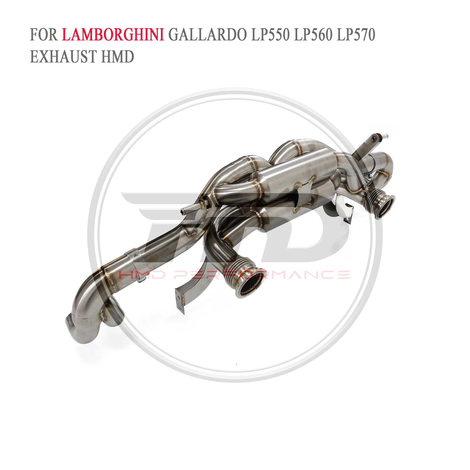 HMD Exhaust System For Lamborghini Gallardo LP550 560 570 Exhaust catback stainless steel material, valve exhaust