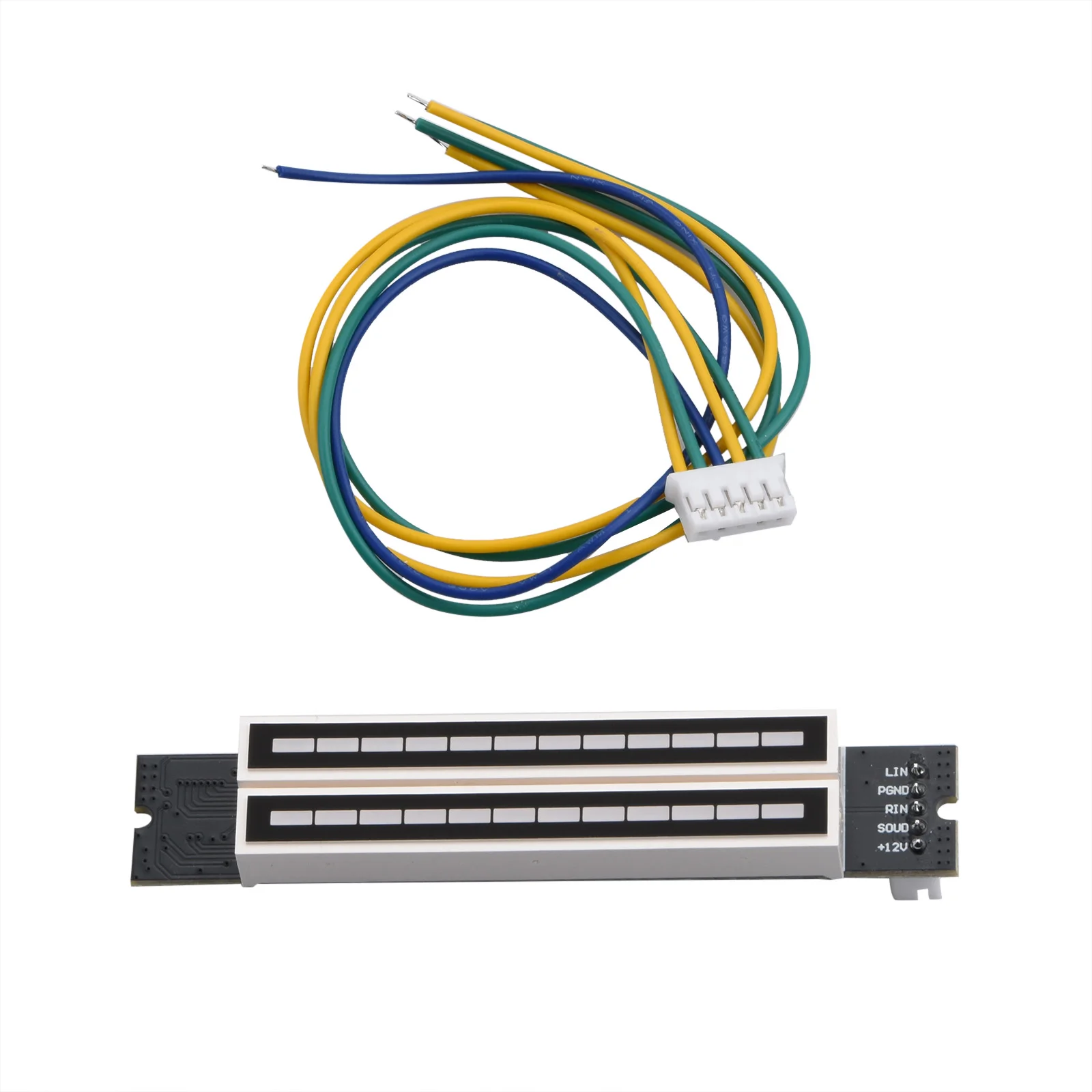 Adjustable Audio Music VU Level indicator meter Dual 12 bit LED Level Display For Amplifier Module With AGC Mode