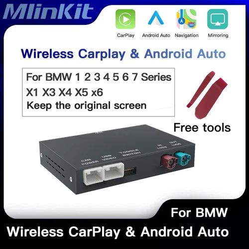 CarPlay inalámbrico Android Auto para BMW NBT CIC System 1 2 3 4 5 6 7 Series X1 X3 X4 X5 X6 MINI E60 E84 E70 F26 F25 F10 F11F20 F21