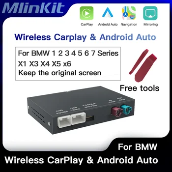 BMW NBT CIC 시스템용 무선 카플레이, 안드로이드 오토, 1 2 3 4 5 6 7 시리즈 X1 X3 X4 X5 X6 미니 E60 E84 E70 F26 F25 F10 F11F20 F21