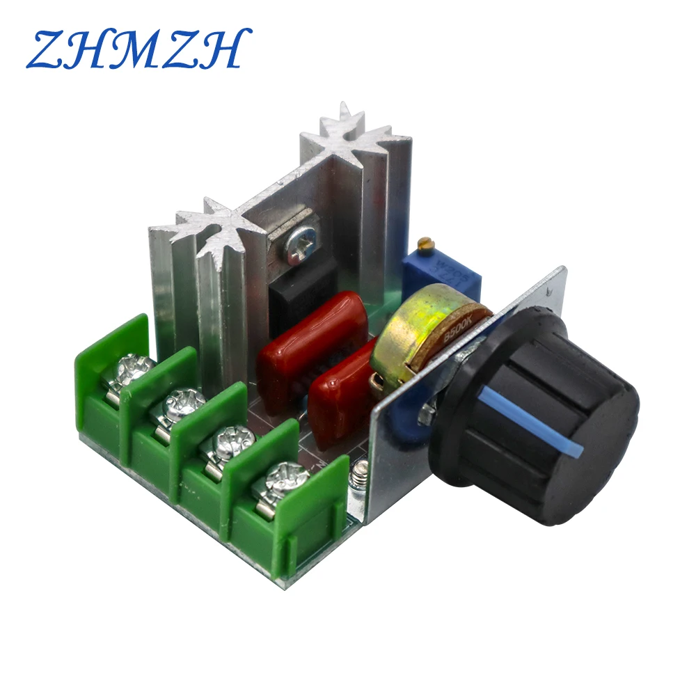 Dimmer Eletrônico de 2000W com Tiristor, Retificador Controlado por Silício (SCR), Regulador de Tensão, Controle de Velocidade e Termostato de Temperatura