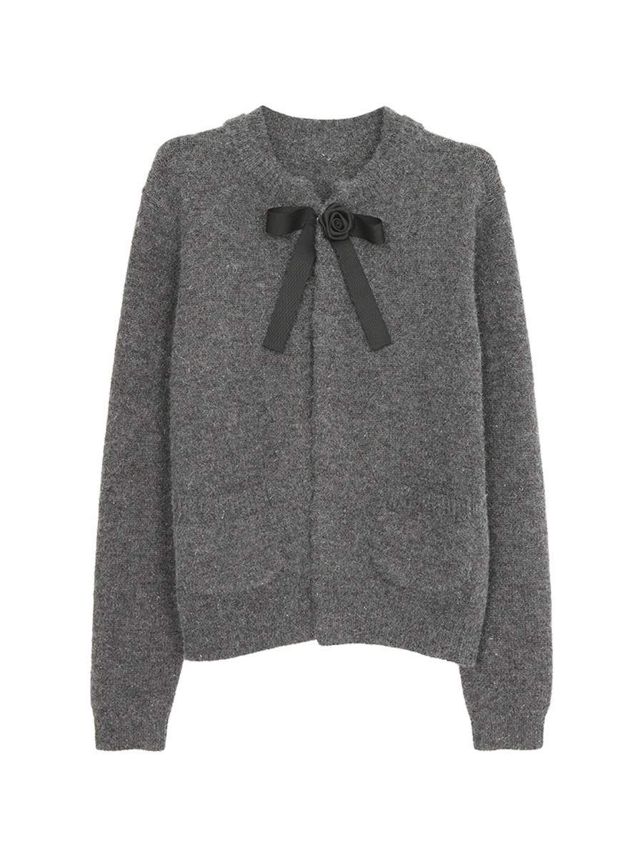 

ay Knitted Open Cardigan Women's Spring Autumn New Sle College Sle Outerwear Retro Sweater Jaet G Sle Commute Simple