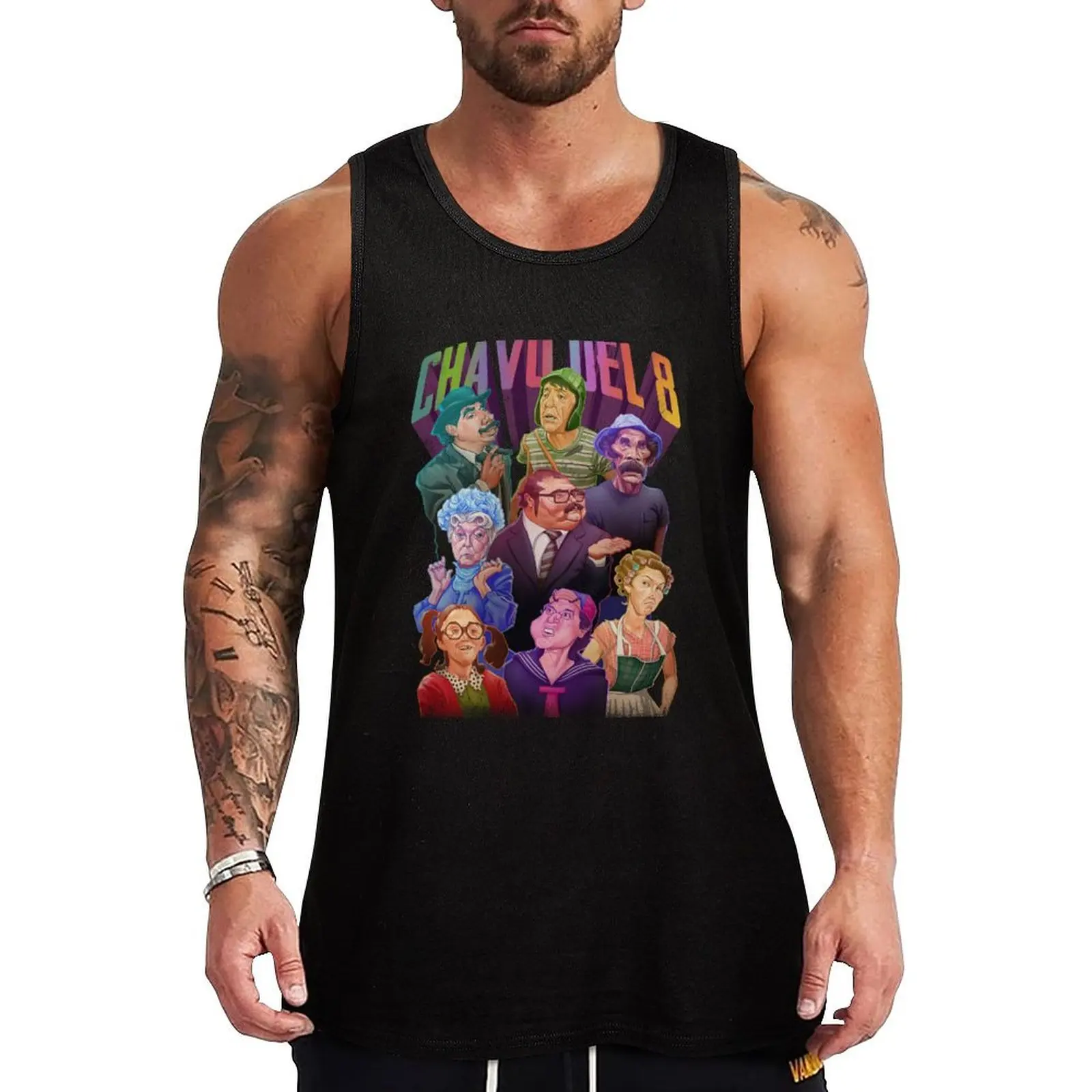 Chavo del 8 Tank Top Sleeveless men anime gym t-shirts t shirts