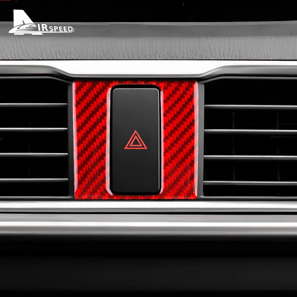 Real Carbon Fiber For Mazda 3 Axela 2014 2015 2016 2017 2018 LHD RHD Car Warning Light Frame Panel Inteior Accessories Sticker