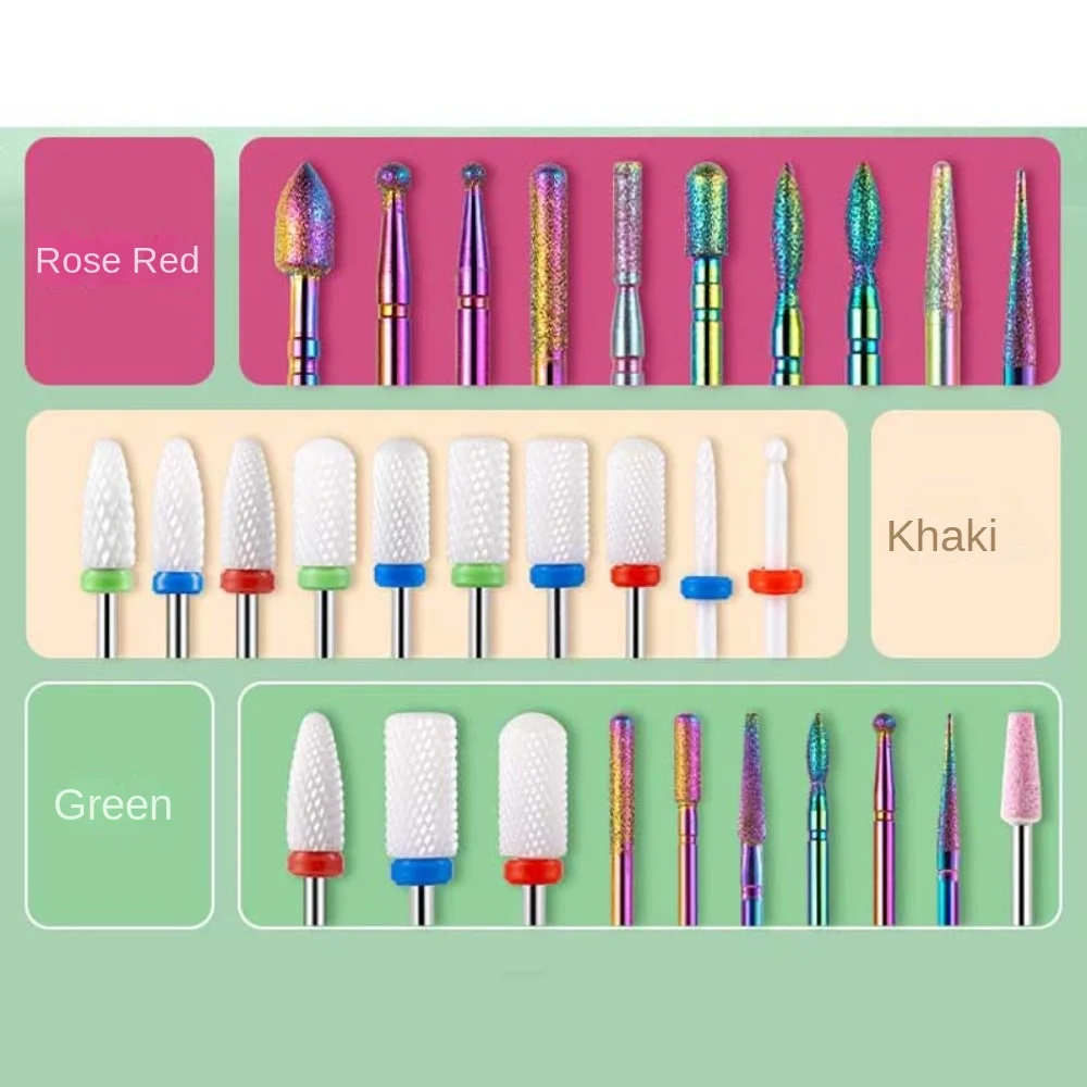 10Pcs/set Gel Removal Polishing Cuticle Nail Polishing Head Replacement Nail Drills Nail Polishing Gringing Heads