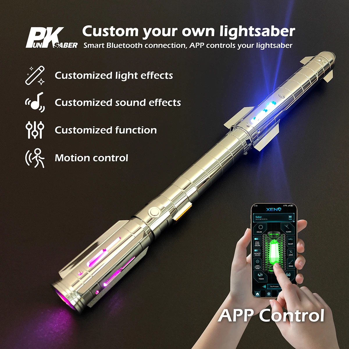 

[Wholesale] Lightsaber Metal hilt Jedi Laser Sword Sensitive Smooth Hitting Sound Punksaber Xenopixel Proffie2.2 Light Saber Toy