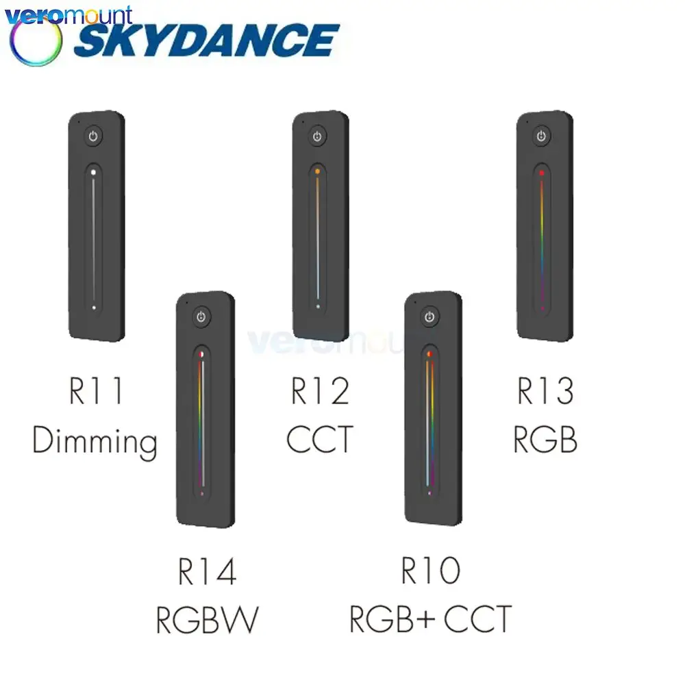 Ultrathin Touch Slide RF Remote R10 R11 R12 R13 R14 1 Zone Dimming/CCT/RGB/RGBW/RGBCCT Remote Controller for SkyDance Receiver