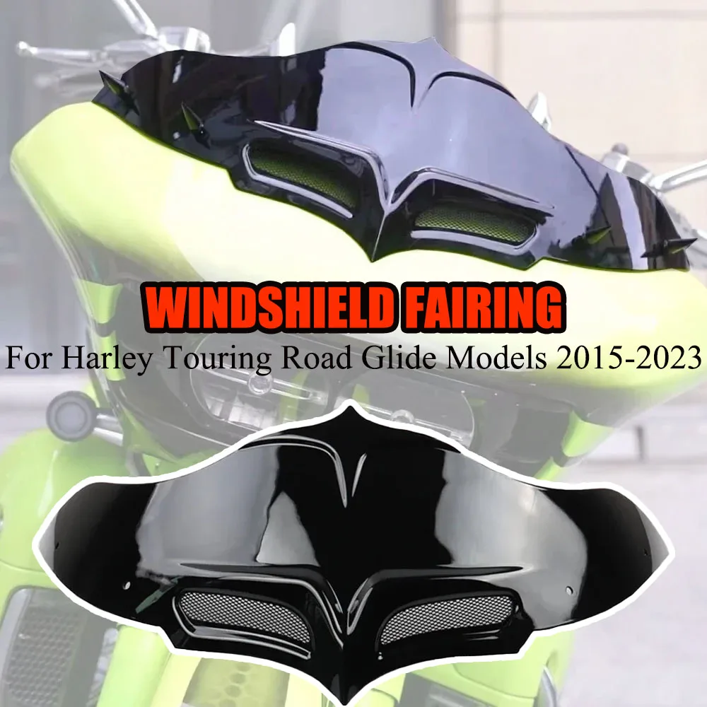 

Для моделей Harley Touring Road Glide 2015-2023, новые поступления, высококачественные дефлекторы переднего лобового стекла, верхние детали ветрового стекла