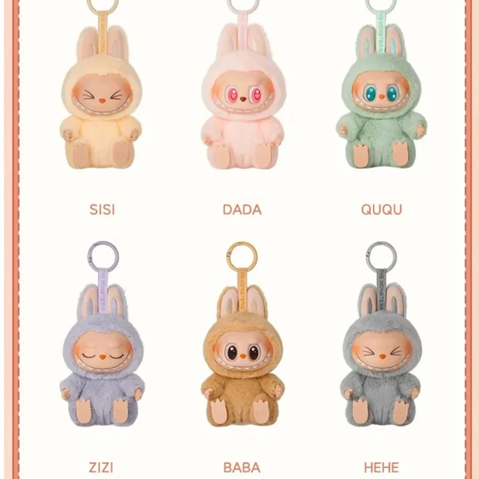

HotSale Anime Figure For Labubu Blind Box Have A SeatSeries Vinyl Pendant Doll Model Toy Monster Replica Keychain Birthday Gifts