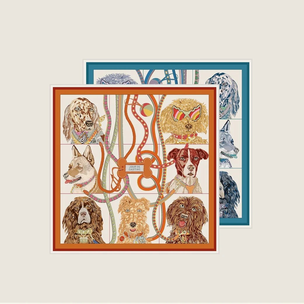 العلامة التجارية الأوشحة الحريرية الفاخرة المطبوعة حك وشاح حريري النساء شالات تصميم جديد الحجاب موضة ساحة كرة لولبية وشاح منديل 70 سنتيمتر #3