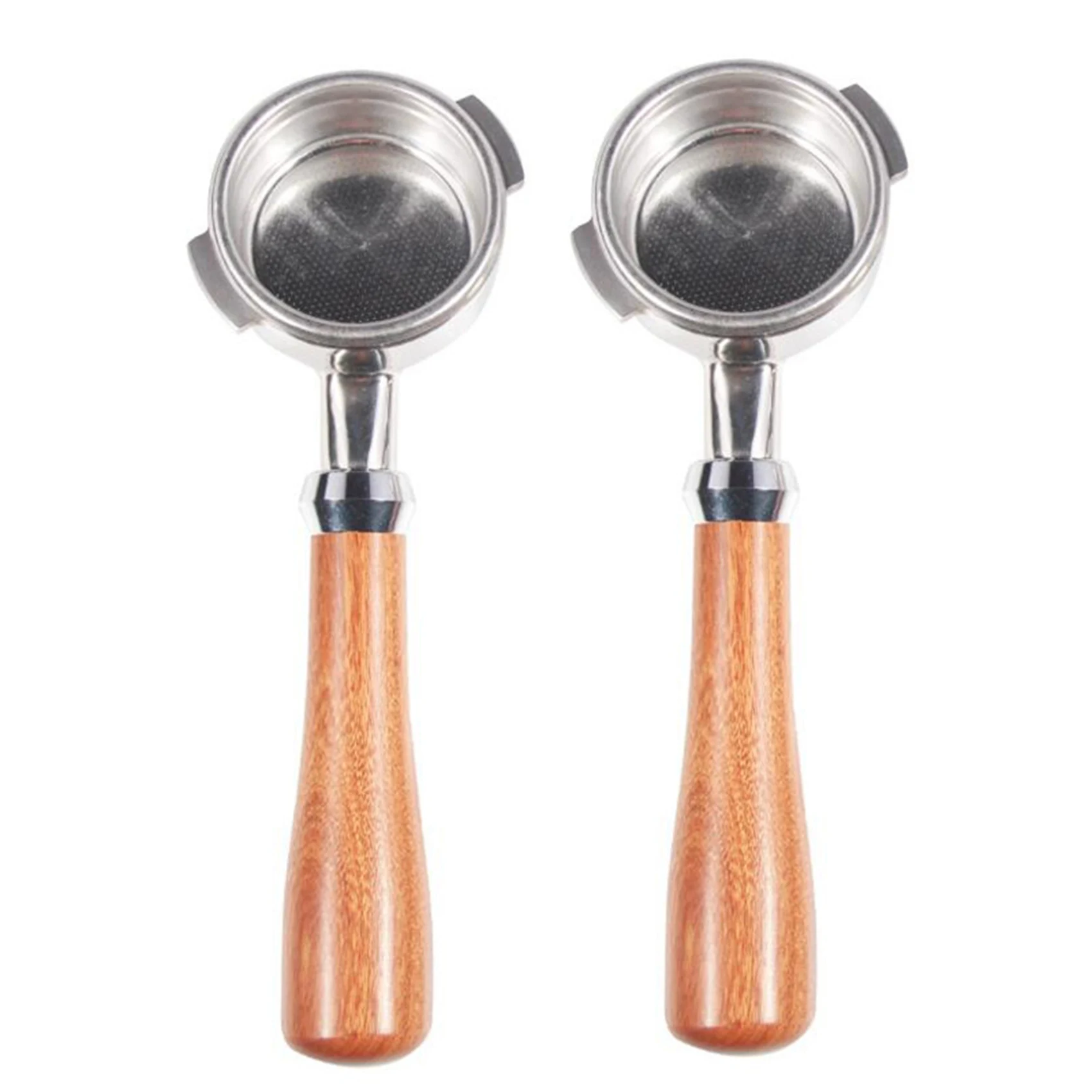 BAAJ-2Pcs 58MM Stainless Steel Coffee Machine Bottomless Portafilter For Nuova Coffee Machine Professional Accessory