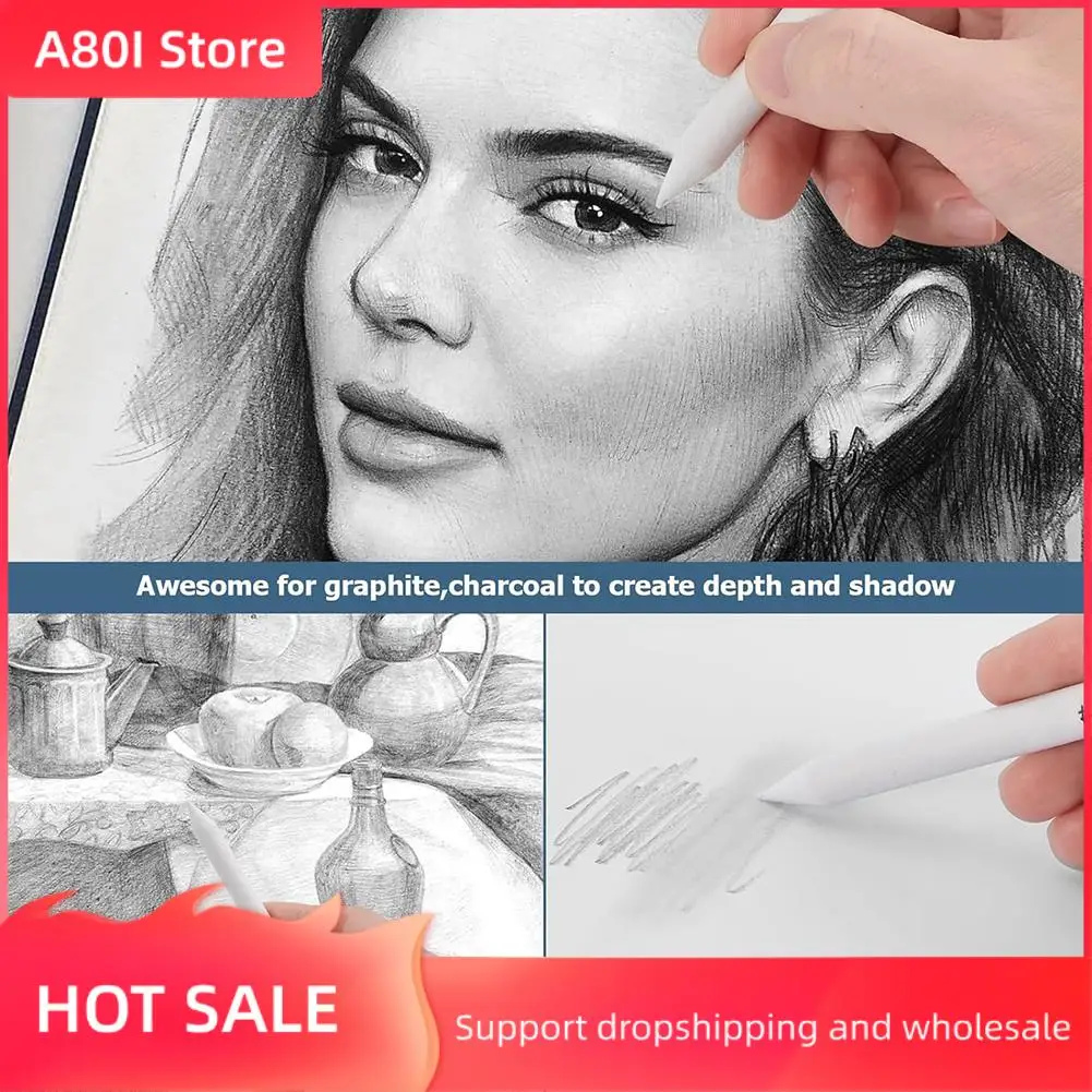 

A80I, 48 шт., инструменты для рисования эскизов, набор 20 пятен и 2 точилки для карандашей наждачной бумаги, удлинение карандашей, ластики