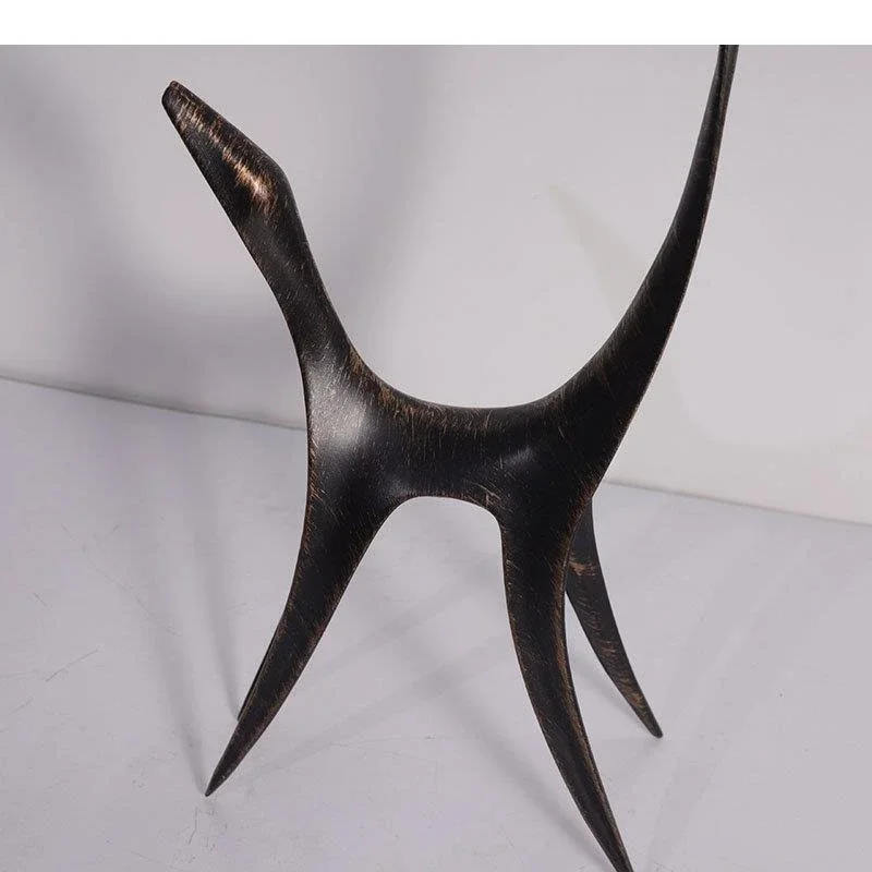 Abstract Cast Iron Animal Statue Minimalist Sculpture Desk Decoration Geometry Crafts Ornaments Modern Home Decor