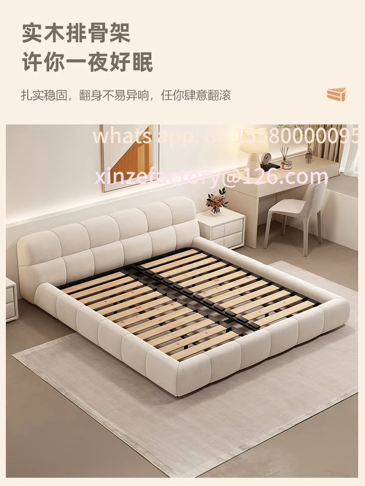 سرير قماشي قابل للتخصيص للقطط، سرير مزدوج حديث وبسيط بطول 1.8 متر، غرفة نوم رئيسية