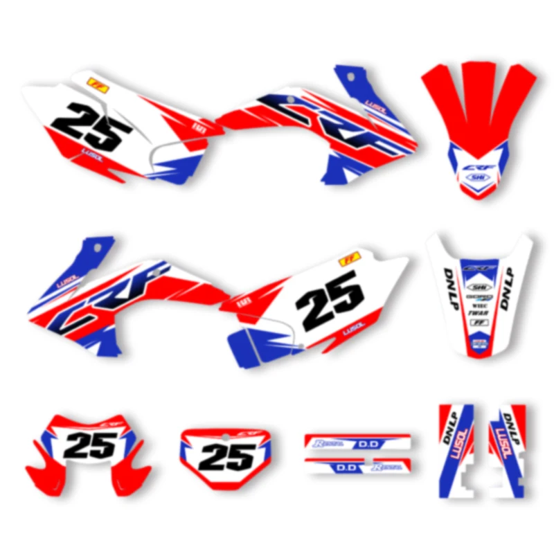

DSMTECH Custom Graphics Background Decal for HONDA CRF230 2015 2016 2017 2018 2019 2020 CRF150F Decals Stickers Kits 005
