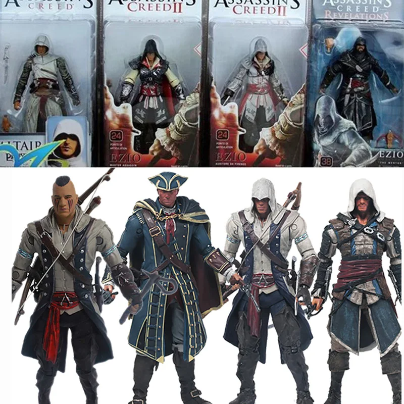 Series 4 Connor Haytham Edward Kenway Mohawk Action Figure Model Toys Creative Present For Friends Collection Doll Present