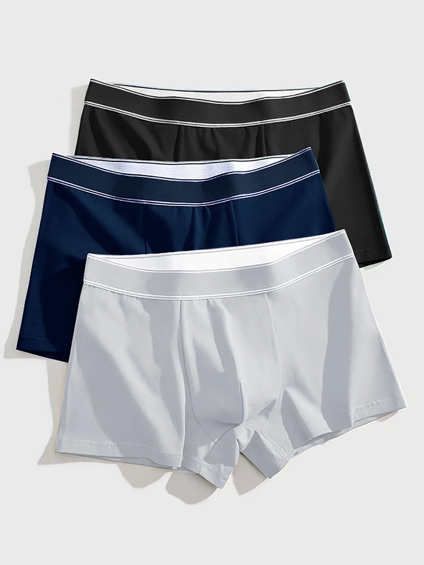 

3PCS Simple men's underwear, casual, daily, comfortable and breathable men's briefs, sports elastic underwear set