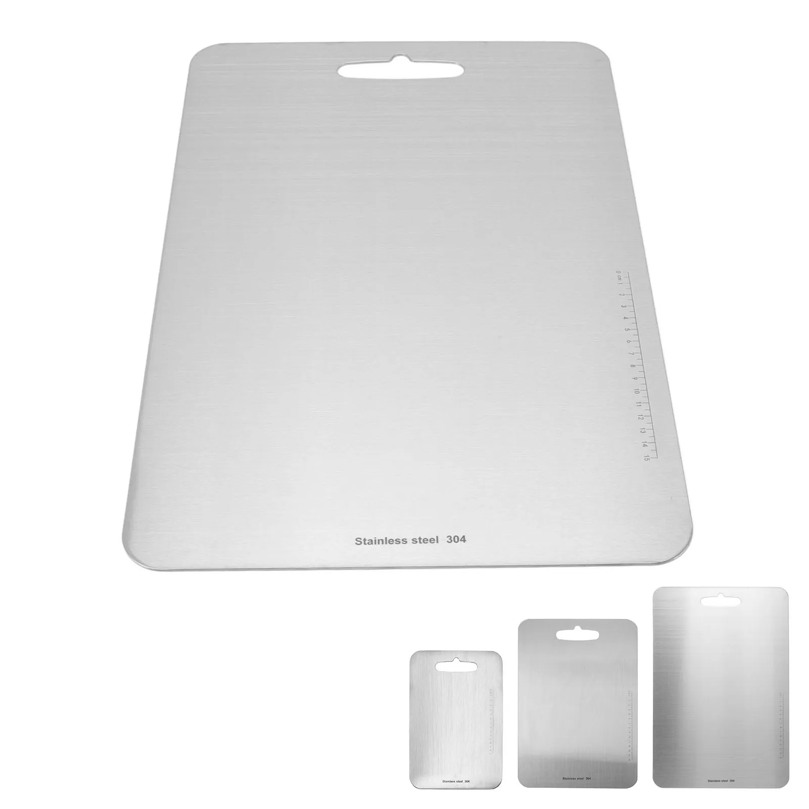 304 스테인리스 스틸 양면 도마 주방 가정용 도마 접시 트레이 빵 도마 주방 반죽 도마