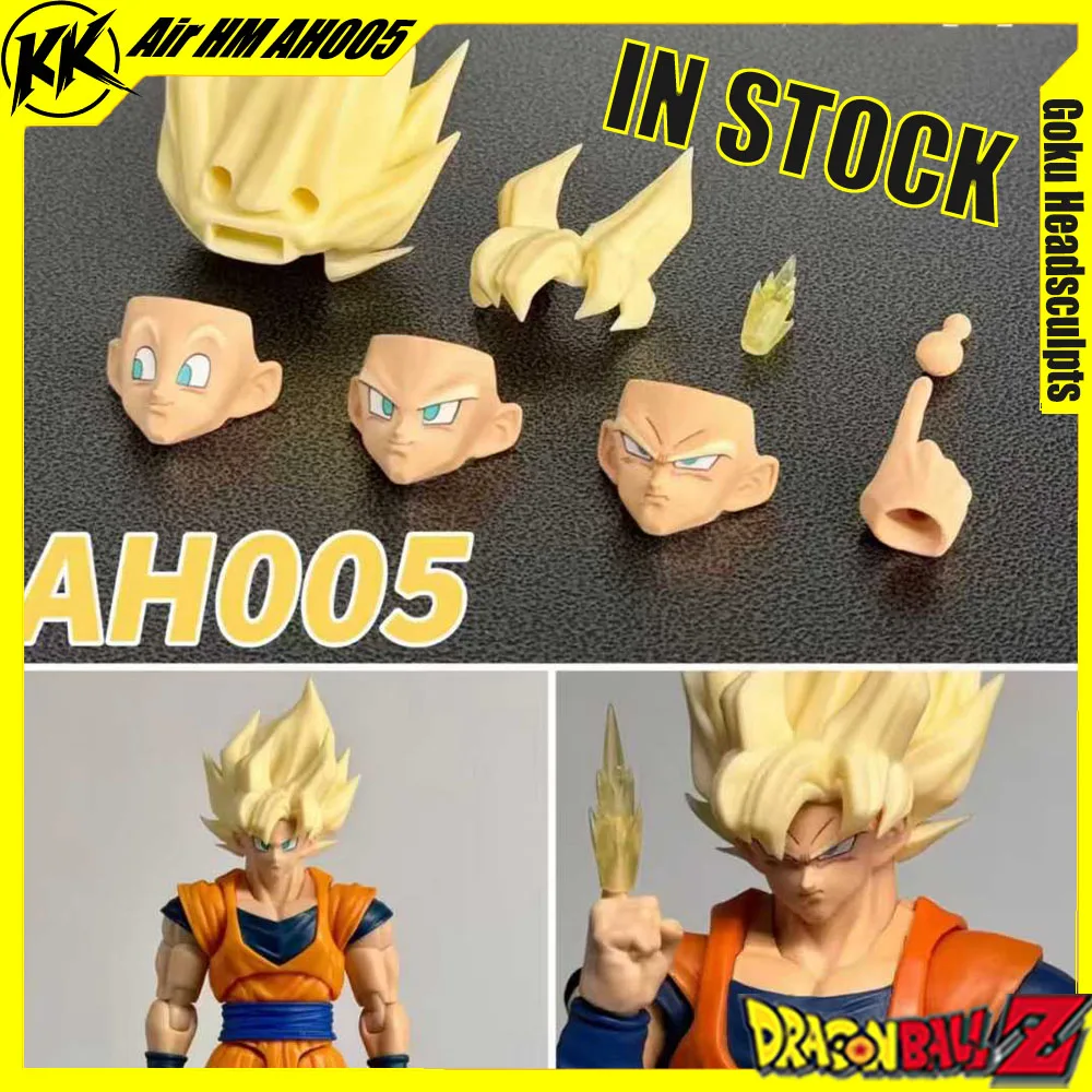 

НОВЫЙ оригинальный комплект аксессуаров Air HM AH005 Dragon Ball SHF Full Power Son Goku Headsculpts, аниме-фигурки, коллекционная игрушка в подарок