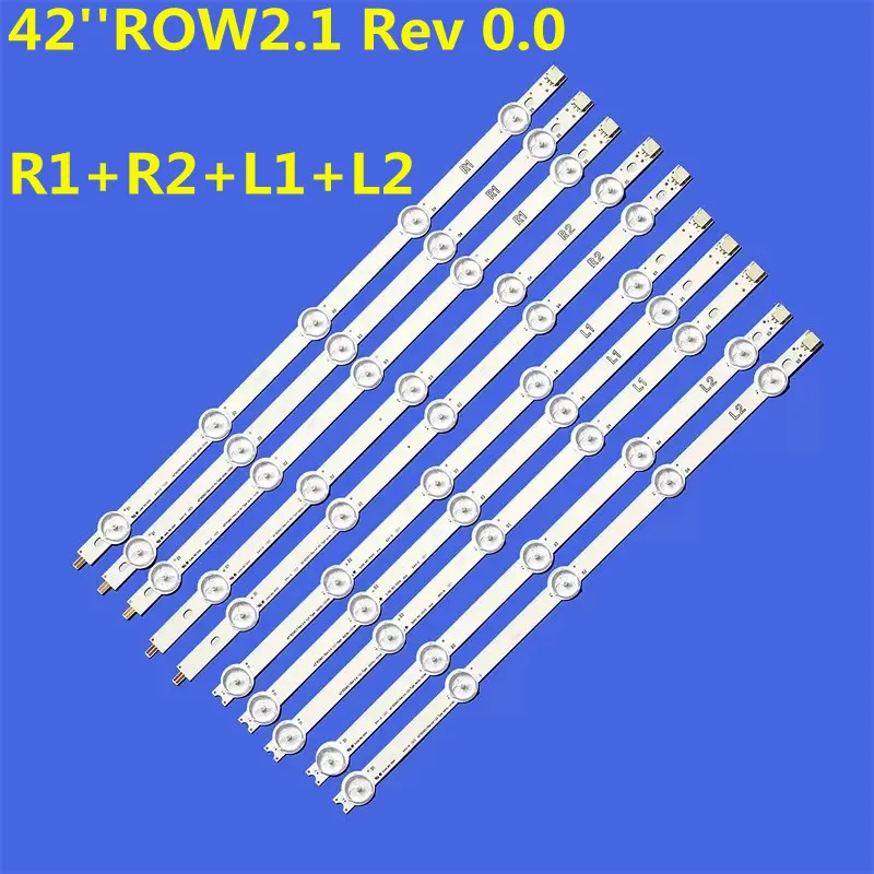 

10pcs LED Strip For 42"ROW2.1 REV0.0 6916L-1519A/1520A/1521A/1522A 42LN5200 42LN5450 42LN5700 42LA620Z 42LN610S TH-L42B68CD