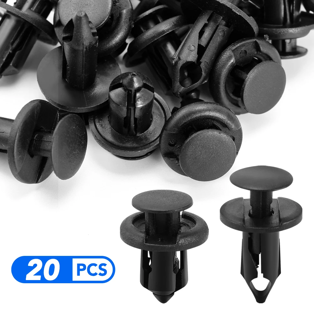 20pcs Auto Fastener Clip Body Push Retainer Pin Rivet for Ford Fiesta EcoSport Mustang Mondeo mk5 Transit Ranger Fiesta