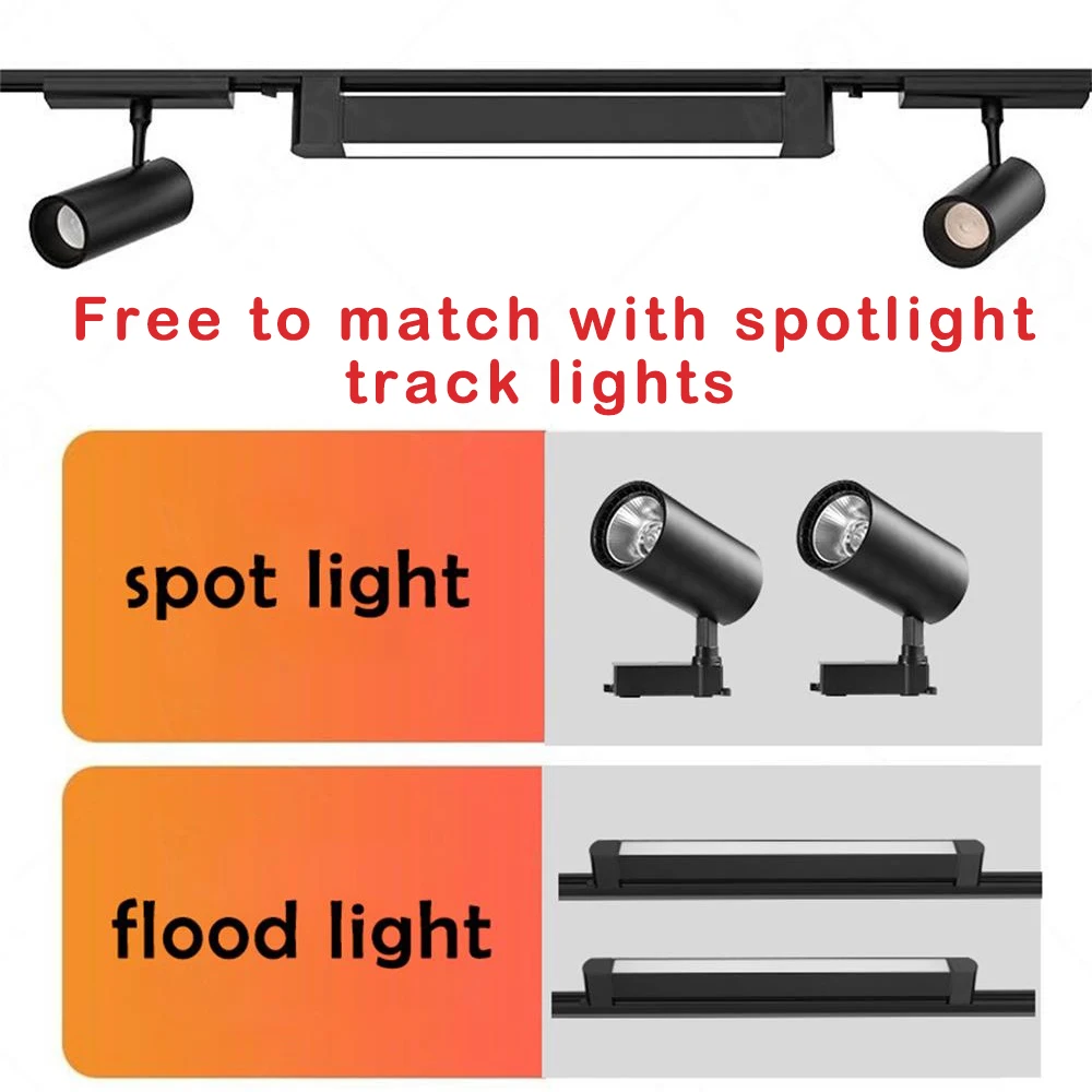 Led Track Light Spot LED 10/20/30/40W Wall Lamp Floodlight COB Rails Spot Track lighting Fixture Clothing Shop Living Room Home