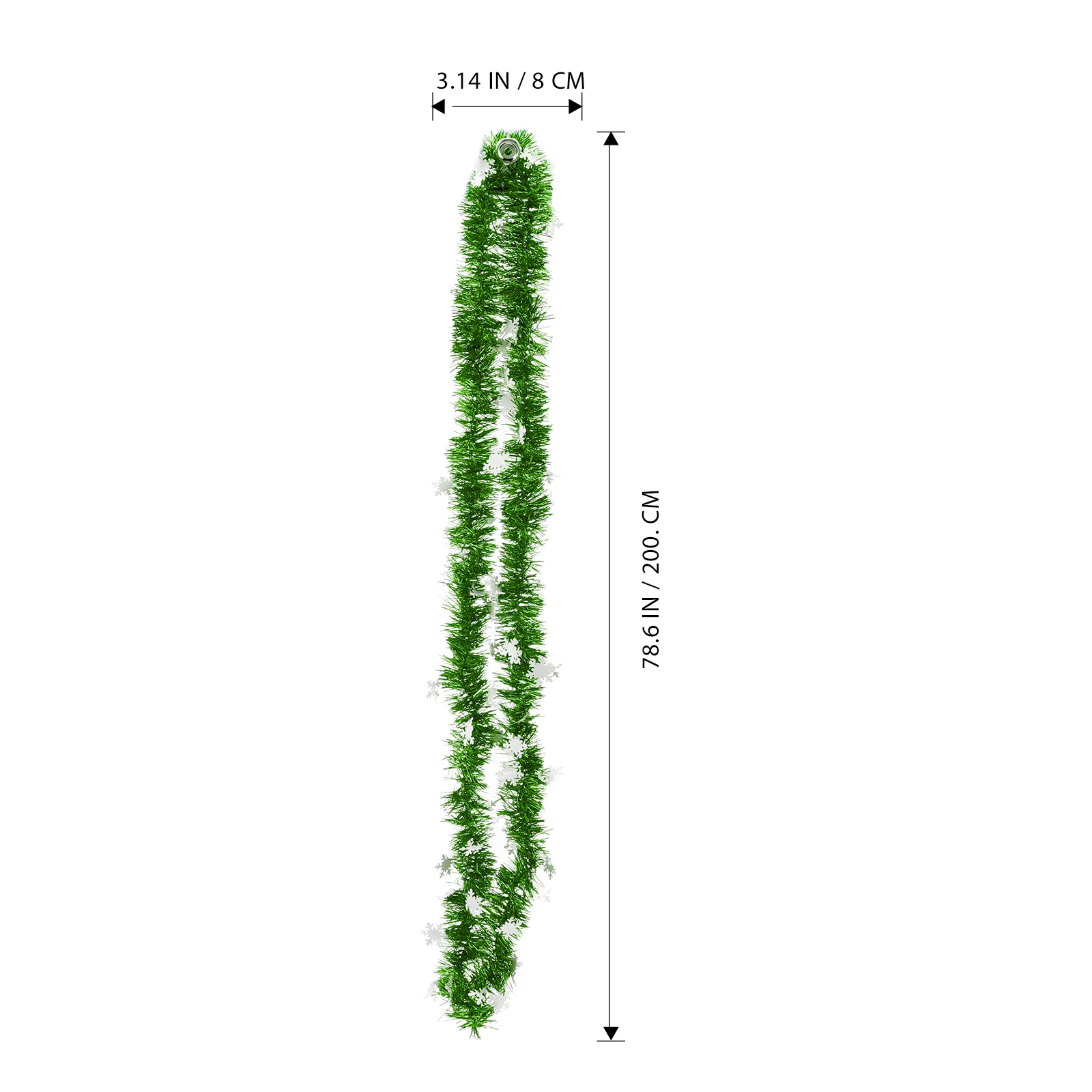 

4Pcs Christmas Garland Snowflake Pattern Decorative Strips 2m Long for Christmas Tree Party Birthday Holiday Decorations