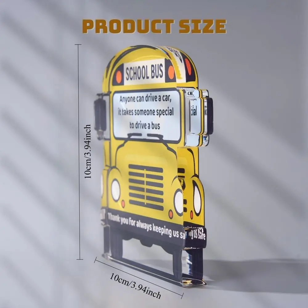 School Bus Driver Appreciation Acrylic Sign, Christmas Birthday Retirement Gifts for Men Women