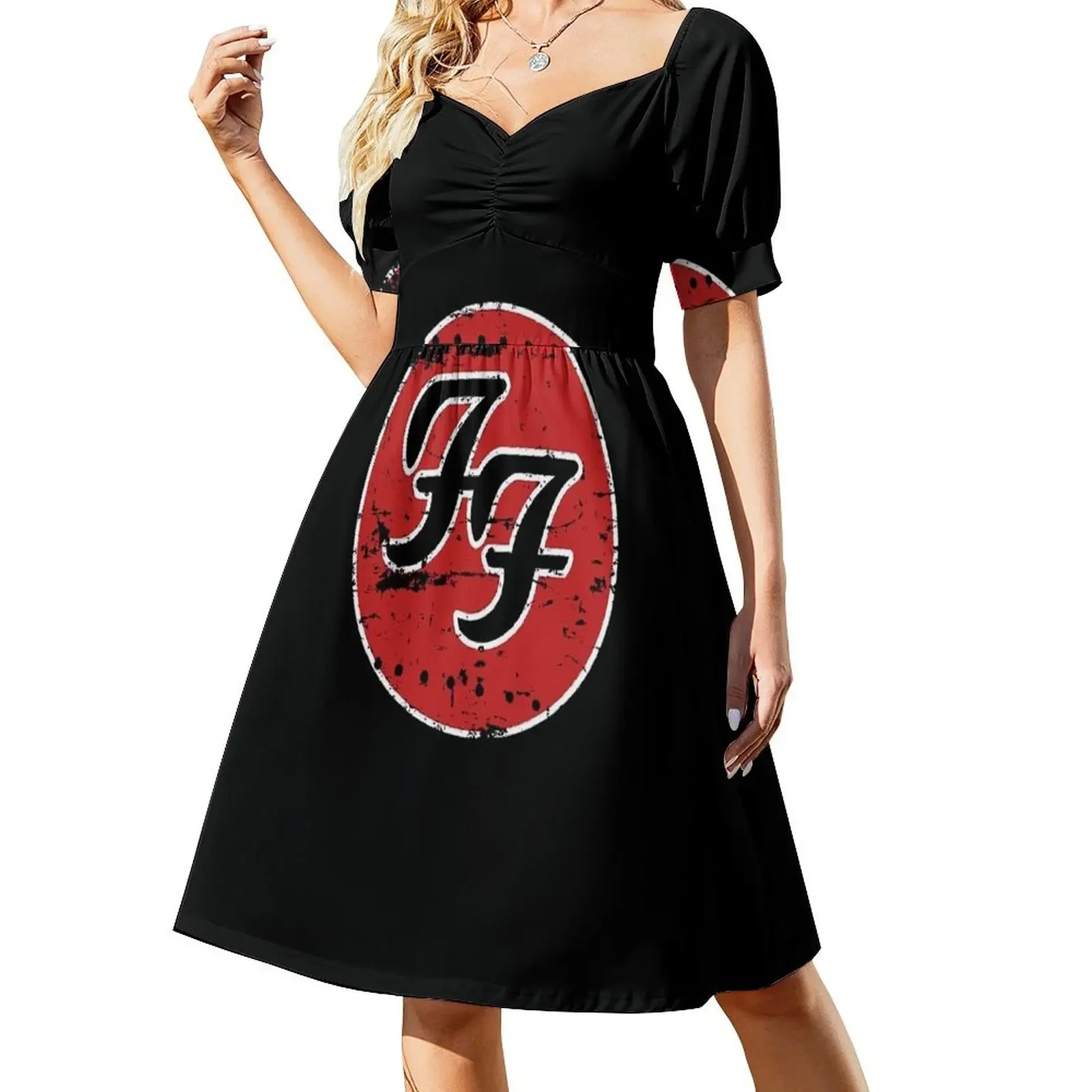 

Classic Vintage FooFiighters Logo || 002 Short-Sleeved Dress Women's summer suit Women dresses summer