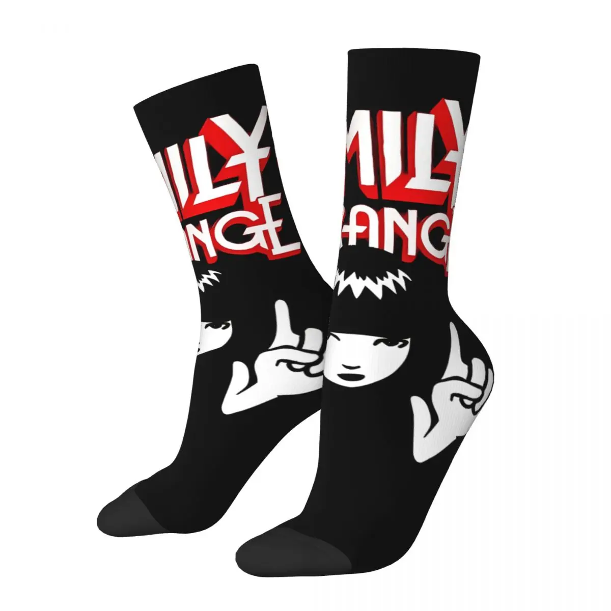 Funny Happy Men's compression Socks Chill Retro Harajuku Emily The Strange Hip Hop Novelty Pattern Crew Crazy Sock Gift Printed