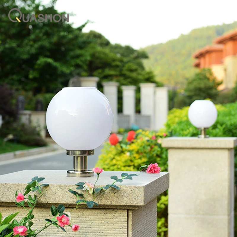 ソーラーled防水ランプ屋外装飾ライト柱ヘッドヴィラ庭に最適25cm