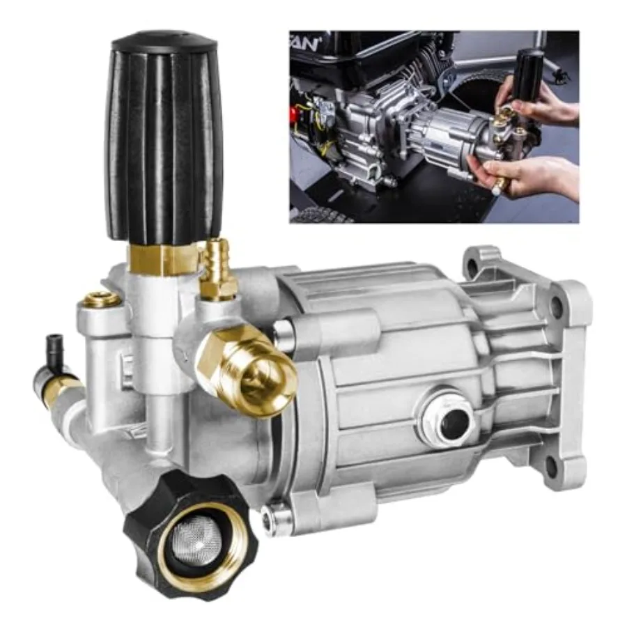

Pressure Washer Pump 3/4" Shaft 3400PSI 2.5GPM Horizontal Power Washer Pump With Anti-seize Self-Priming Replacement Pressure W