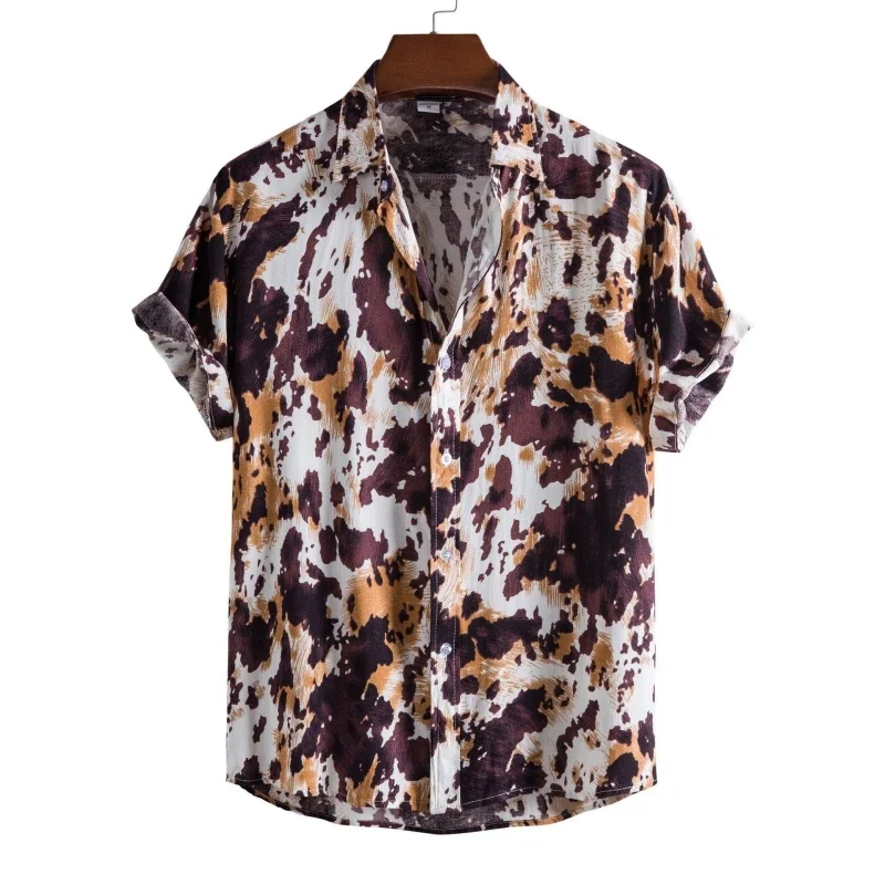 Hawaii Overs ize Shirts Cotton Men Designer Luxury T-Shirt Tiki T-Shirts Man shipping free Fashion Clothing Blouses social
