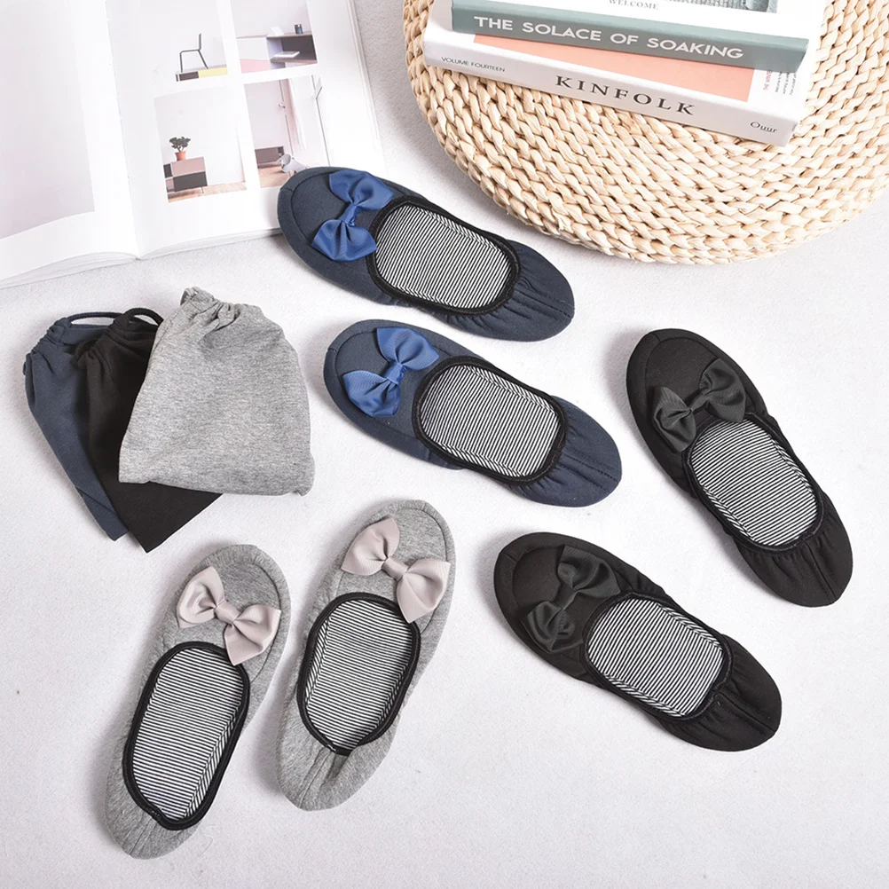 24 5cm Woman House Slippers Folding Loafer Household Women Portable Cotton Miss