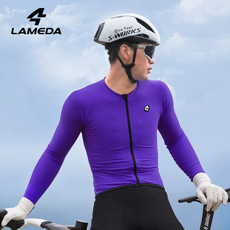 

Men's Thermal Cycling Jersey Long Sleeve Winter Fleece Bike Jacket with Back Pockets for Mountain Road Biking Clothing for Men