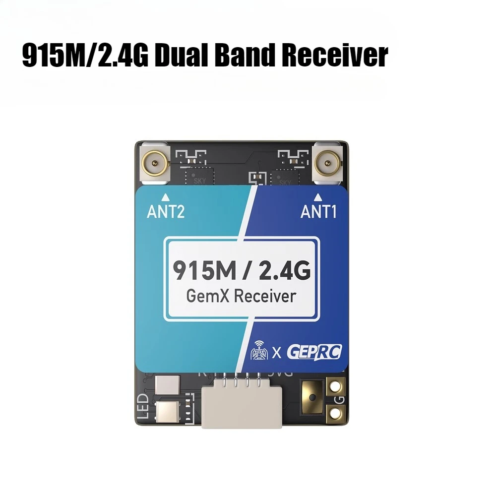 

GEPRC ELRS 915M/2.4G GemX Gemini Двухчастотный приемник FPV Дрон Передача на большие расстояния Доступ RC Самолет Дистанционные детали