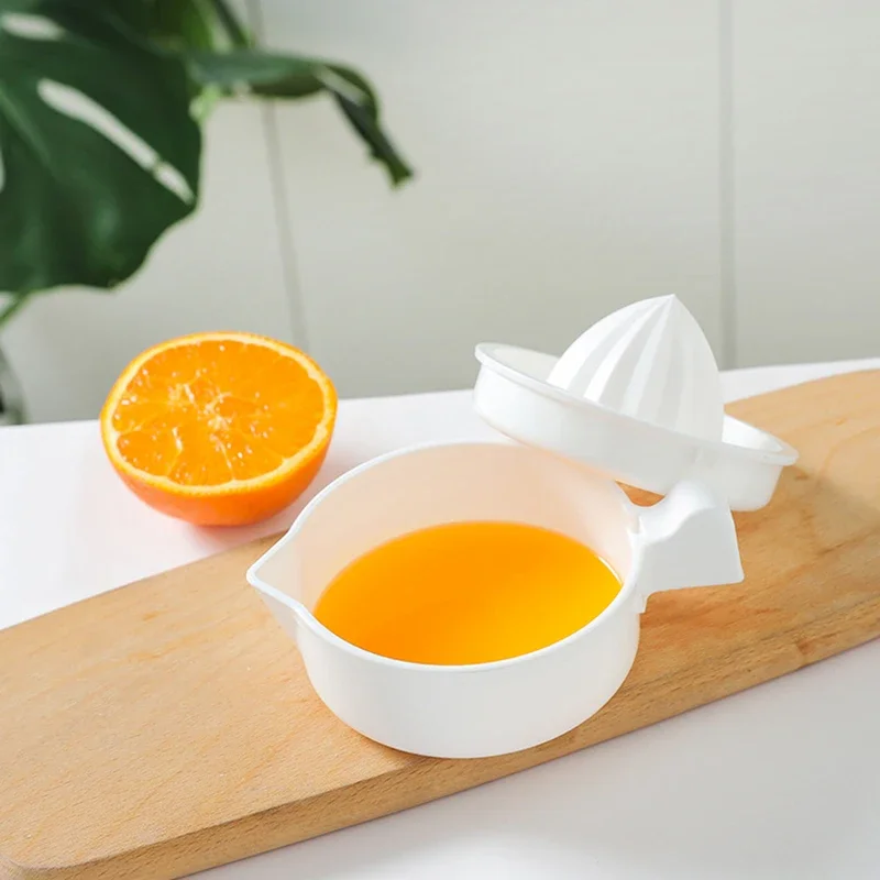 Plastic Handmatige Sinaasappelpers Keuken Oranje Citroenpers Draagbare Citruspers Multifunctionele Fruitpers Keukenaccessoires