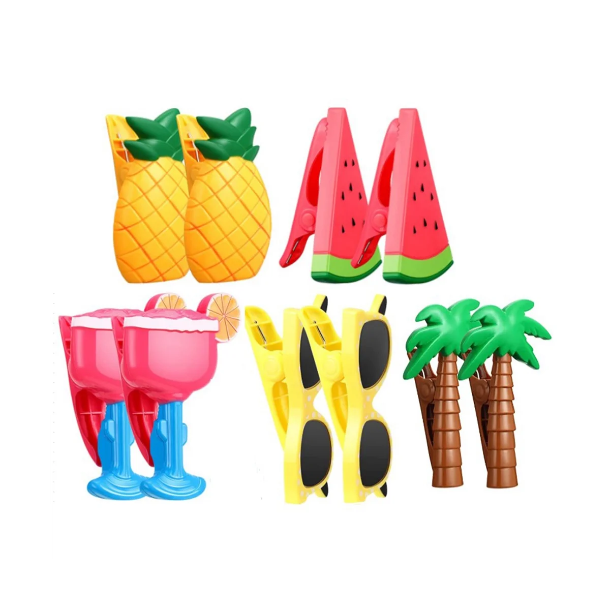 10 Pcs Beach Towel Clips Portable Chair Holders Bright Color Towel Clips Plastic Cute Clothes Clips