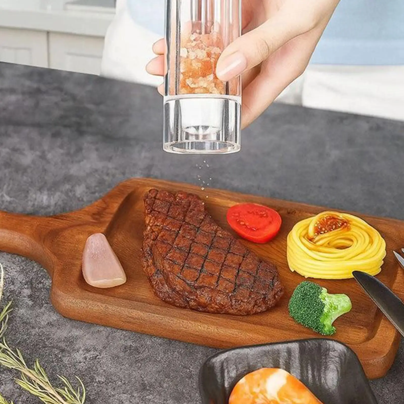 

Salt Grinder Manual Adjustable Sea Salt Grinder Kitchen Accessories For Grinding Peppercorn Garlic Seasoning Home Food Grill BBQ